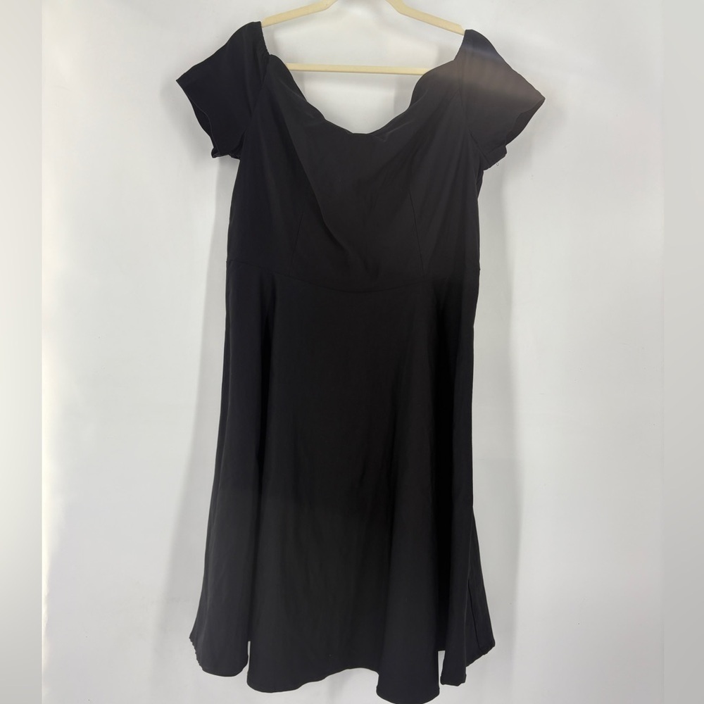GRACE KARIN Women Black Off Shoudler Cocktail Dress Fit & Flare Unlined - Picture 2 of 5